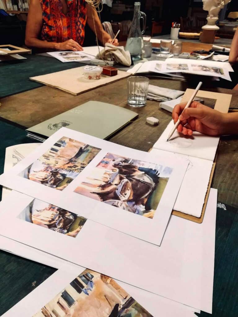 Мастер-класс в Венеции по акварели