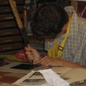 Мастер класс по печати методом гравировки в Венеции