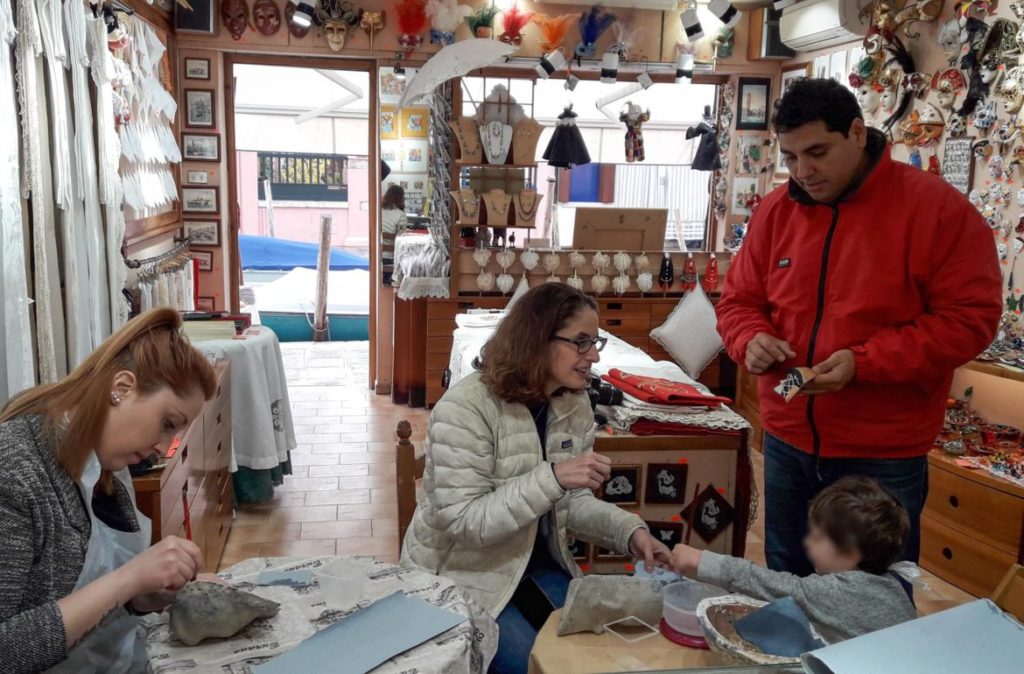 Мастер класс венецианских масок. Бурано