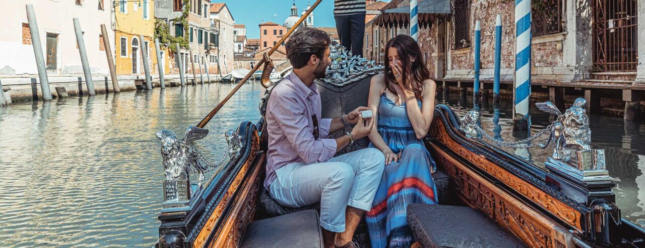 Proposta di matrimonio in gondola
