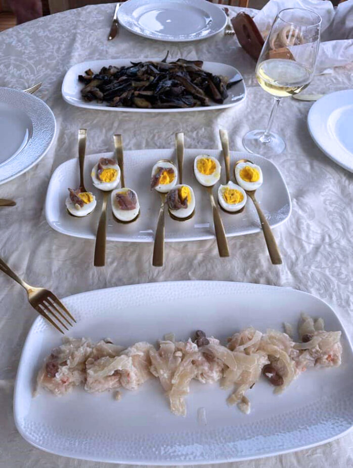 Аренда яхты в Венеции. закуски