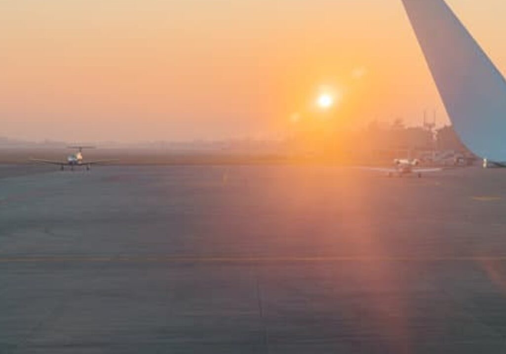 Aeroporto Treviso al tramonto