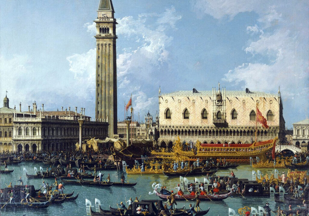 Гондольеры картины. Каналетто, Возвращение буцентавра в День Вознесения